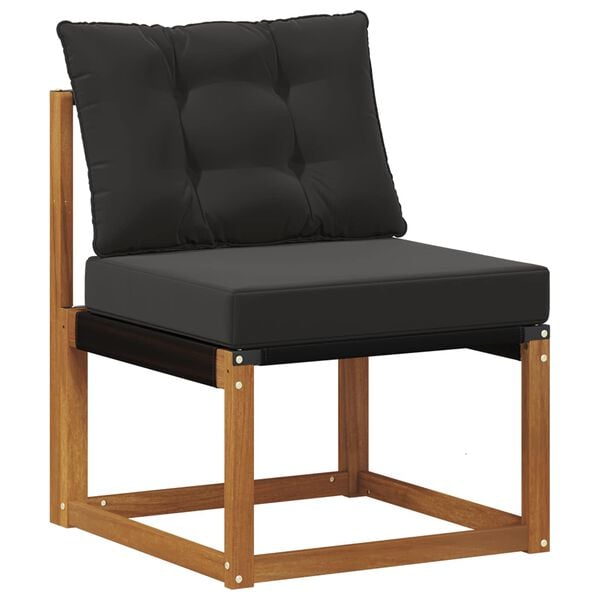 vidaXL Zestaw sof na zewnątrz z poduszką 8 pcs Naturalny i czarny