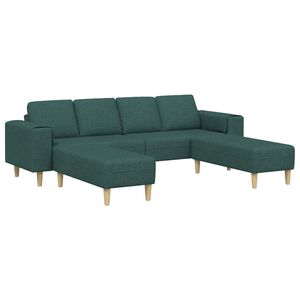 vidaXL Sofa do salonu 3 pcs Ciemna zieleń Poliester