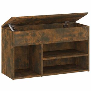 vidaXL Ławka z miejscem na buty, przydymiony dąb, 80x30x45 cm