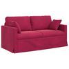 vidaXL Sofa 2 pcs Czerwone wino