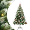 vidaXL Sztuczna Choinka z Zawiasami i Pokryciem Śniegiem 150 LED