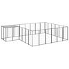 vidaXL Kojec dla psa, czarny, 12,1 m&sup2;, stalowy