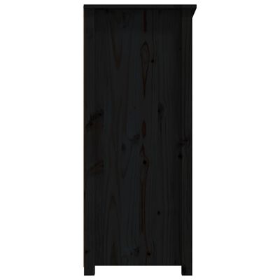 vidaXL Szafka, czarna, 83x41,5x100 cm, lite drewno sosnowe