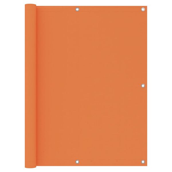 vidaXL Parawan balkonowy, pomarańczowy, 120x600 cm, tkanina Oxford