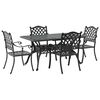 vidaXL Zestaw do jadalni w ogrodzie 5 pcs Czarny Aluminium