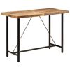 vidaXL Stolik barowy, 150x70x107 cm, lite drewno mango i żelazo