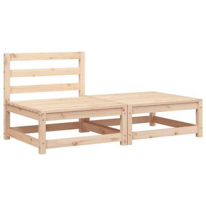 vidaXL Sofa ogrodowa bez podłokietnik&oacute;w, z podn&oacute;żkiem, drewno sosnowe