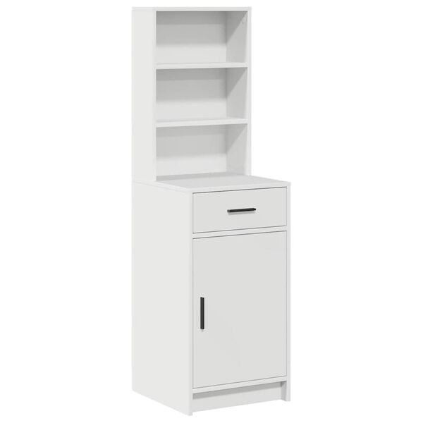 vidaXL Highboard Biały 40 x 40,5 x 135 cm Materiał drewnopochodny