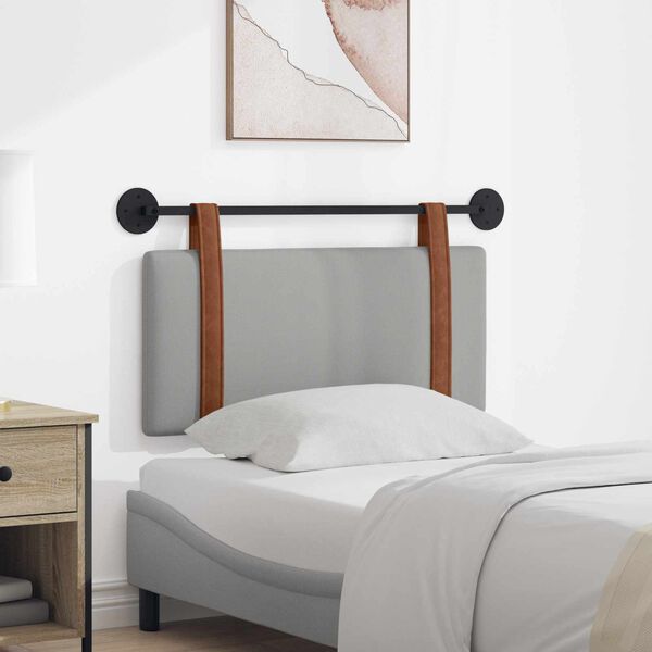 vidaXL Wisząca Głowa Gładki Szary chmur 90 x 55 x 5 cm Antyczny PU