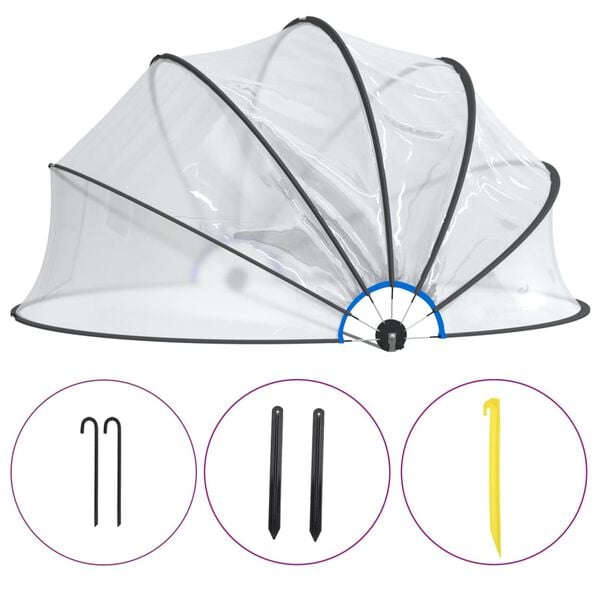 vidaXL Kopuła na basen, okrągła, 406x203 cm, PVC