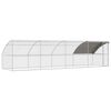 vidaXL Klatka dla kur 4 szt. Srebrny 800 x 200 x 200 cm Stal i PE