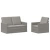 vidaXL Zestaw Sof 2 pcs jasnoszary Welur