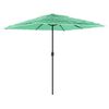 vidaXL Parasol ogrodowy na stalowym słupku, zielony, 248x248x248 cm