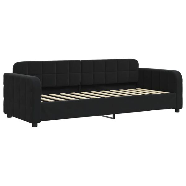 vidaXL Sofa z funkcją spania, czarna, 80x200 cm, obita aksamitem