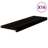 vidaXL Stopnie schodowe 16 szt. brązowoczarne 80x25x2 cm lite drewno dębowe