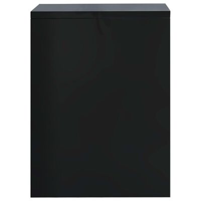 vidaXL Szafka nocna, czarna, wysoki połysk, 40x30x40 cm, płyta wiórowa