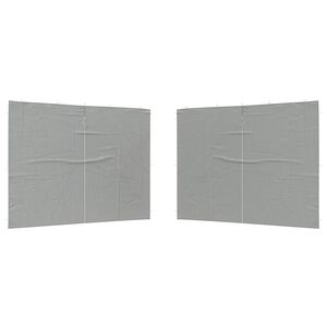 vidaXL Ściana boczna namiotu na imprezy 2 pcs jasnoszary 400 x 195 cm