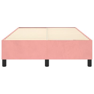 vidaXL Rama łóżka, różowa, 120 x 200 cm, tapicerowana aksamitem