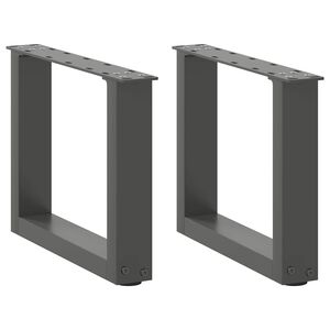 vidaXL Nogi do stolika kawowego w kształcie litery U 2 szt. Antracyt 30x(30-31) cm Stal