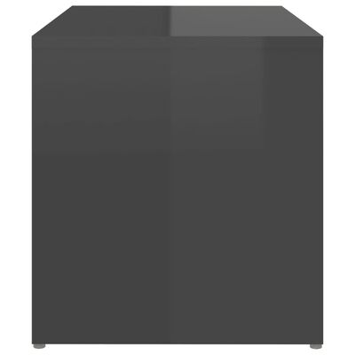 vidaXL Stolik na wysoki połysk, szary, 59x36x38 cm, płyta wiórowa