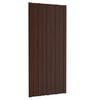 vidaXL Panel dachowy 12 szt. brązowy 100 x 45 cm Stal galwanizowana