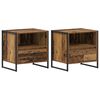 vidaXL Stolik nocny 2 szt. Stare drewno 50 x 39,5 x 50 cm