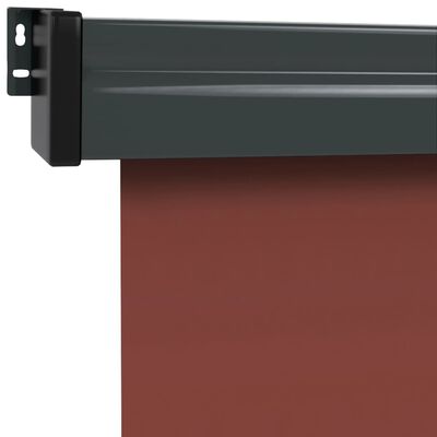 vidaXL Markiza boczna na balkon, 122x250 cm, brązowa