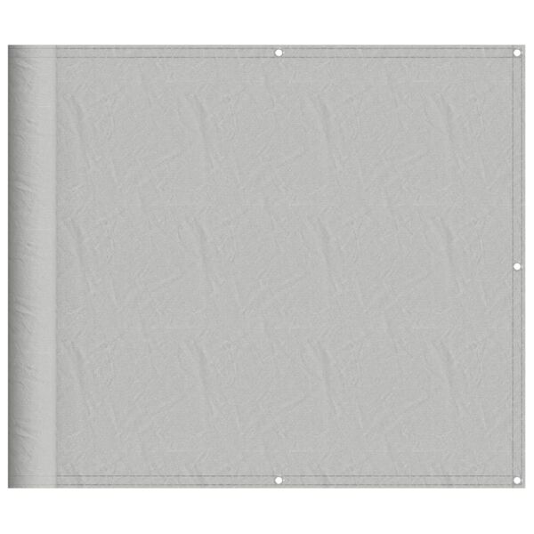 vidaXL Parawan balkonowy, jasnoszary, 90x600 cm, 100% poliester Oxford