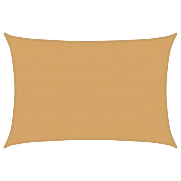 vidaXL Żagiel przeciwsłoneczny, 160 g/m&sup2;, piaskowy, 5x7 m, HDPE