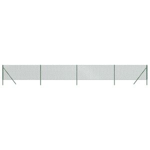 vidaXL Ogrodzenie z siatki, zielone, 0,8x10 m