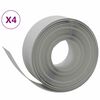 vidaXL Obrzeża ogrodowe, 4 szt., szare, 10 m, 20 cm, polietylen