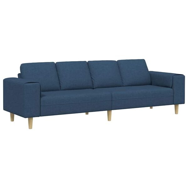 vidaXL Sofa do salonu Niebieski 250 x 77 x 76 cm Poliester