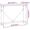 vidaXL Stolik konsolowy, brązowy dąb, 102x22,5x75 cm
