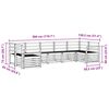 vidaXL Zestawy sof 7 pcs Naturalny Lite Drewno Akacji