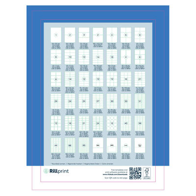 rillprint Etykiety samoprzylepne, 105x74 mm, 500 arkuszy, białe