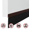 vidaXL Szczotki uszczelniające do drzwi samoprzylepne 6 pcs Brązowy