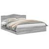 vidaXL Ramka ł&oacute;żka Szary Sonoma 200 x 200 cm Drewno inżynieryjne