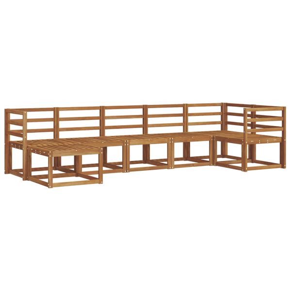 vidaXL Zestaw sof na zewnątrz 7 pcs Naturalny Lite Drewno Akacji