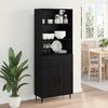 vidaXL Highboard z szufladą Czarny Dąb 69,5 x 34 x 180 cm