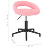vidaXL Obrotowe krzesła stołowe, 2 szt., r&oacute;żowe, aksamitne