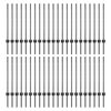 vidaXL Słupek ogrodzeniowy. 44 pcs Szary 120 cm Stal