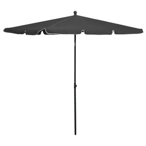 vidaXL Parasol ogrodowy na słupku, 210x140 cm, antracytowy