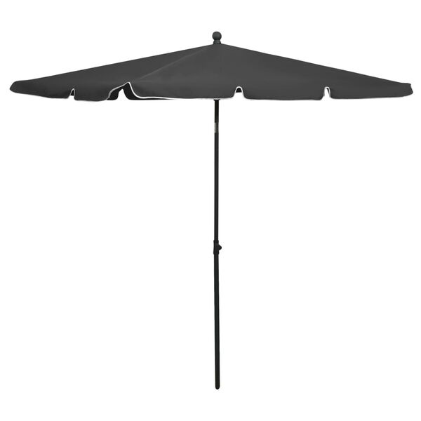 vidaXL Parasol ogrodowy na słupku, 210x140 cm, antracytowy