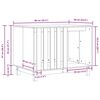 vidaXL Domek dla Ps&oacute;w Woskowy Brąz 90 x 60 x 67 cm Lite drewno sosnowe