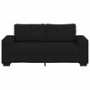vidaXL Sofa 2-osobowa, czarna, 140 cm, tapicerowana tkaniną