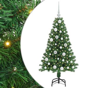 vidaXL Sztuczna choinka z podstawą Zielony 120 cm PVC i Stal i Plastik