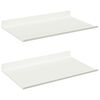 vidaXL P&oacute;łka wisząca 2 szt. Biały 30 x 18 x 2,5 cm Stal