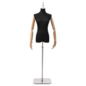 vidaXL Regulowana manekin 165-213 cm z podstawą Kobieta PP Czarny