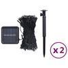 vidaXL Solarne lampki dekoracyjne, 2 szt., 2x200 LED, kolorowe