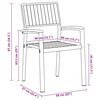 vidaXL Krzesło Ogrodowe 4 pcs Brązowy 56 x 57 x 87cm